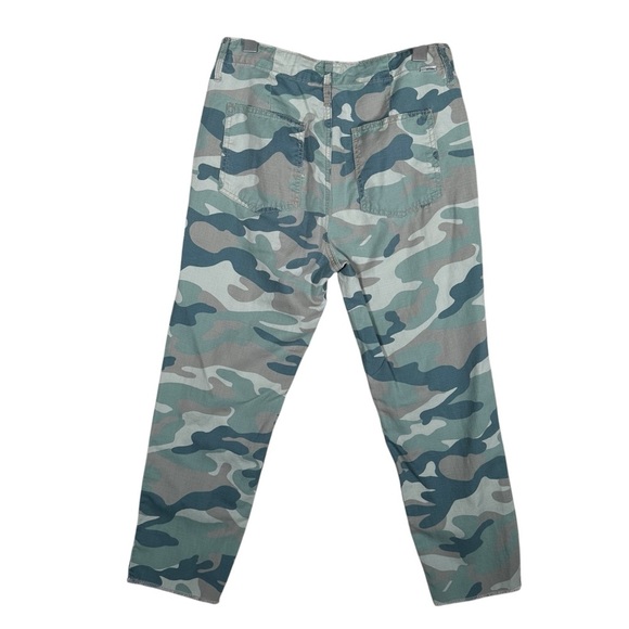 MOTHER The Shaker Chop Crop High Waist Straight Ankle Crop Jeans in camo - Picture 8 of 16